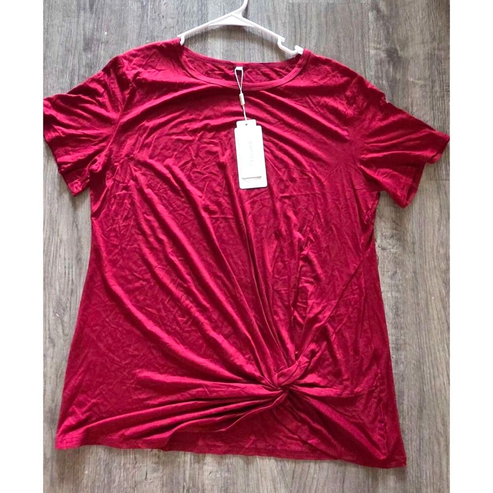 BNWT burgundy top by Sampeel Simple Lifestyle, size XL.